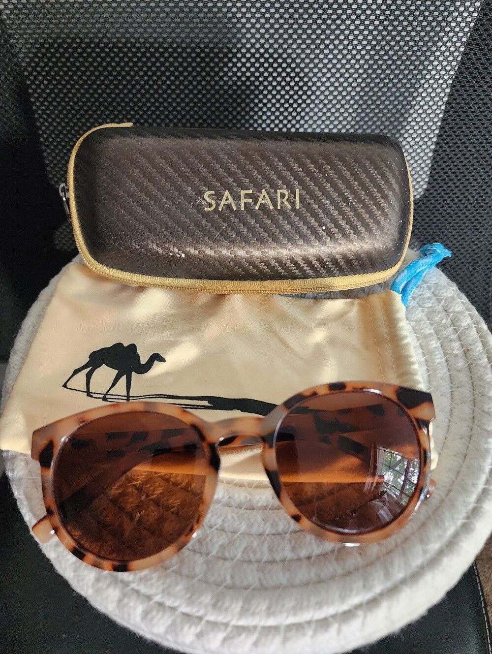 Safari Tortoiseshell Round Sunglasses